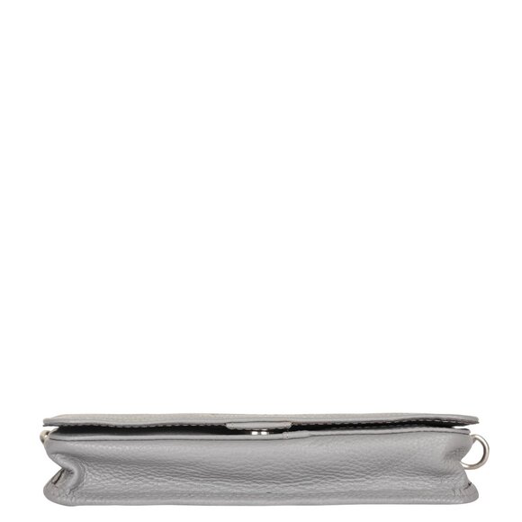 Leather Grey Crossbody Shoulder Bag – Sling Messenger Bag for Work, Daily Use - Picture 7 of 10